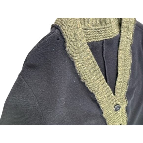 NO TAG- Wool Blend Mixed Materials Sweater Tulip Hem PLZ READ,FINAL SALE! Goth - Picture 11 of 14